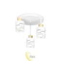 Sieninis šviestuvas E27 LED Elen x3 baltas+auksinis apvalus