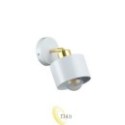 Sieninė lempa E27 LED Elza judama x1 balta + auksinė