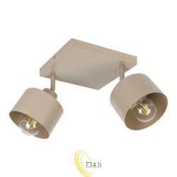 Sieninė lempa E27 LED Elza pasukama x2 smėlio spalvos