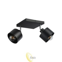 Sieninė lempa E27 LED Elza pasukama x2 juoda