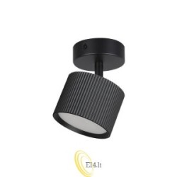 Sieninė lempa GX53 LED Orbin pasukama x1 juoda