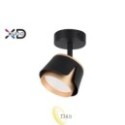 Sieninė lempa GX53 LED x1 juoda+auksinė