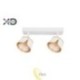 Sieninė lempa GX53 LED x2 balta+auksinė