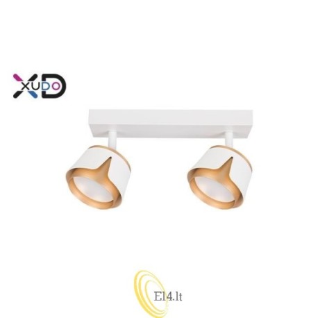 Sieninė lempa GX53 LED x2 balta+auksinė
