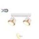 Sieninė lempa GX53 LED x2 balta+auksinė