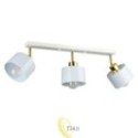 Sieninis šviestuvas E27 LED Elza judrus x3 baltas + auksinis.