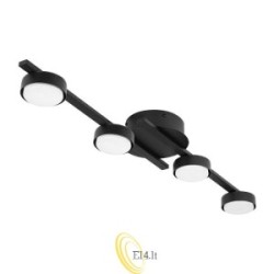 Sieninė lempa GX53 LED Asteria x4 juoda