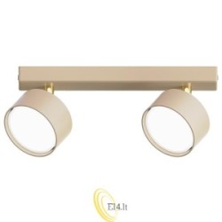 Sieninė lempa GX53 LED Capris judama x2 smėlio spalvos+auksinė