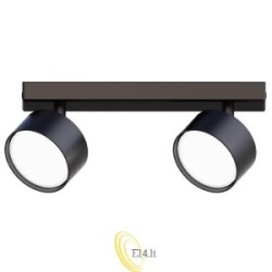 Sieninė lempa GX53 LED Capris pasukama x2 juoda