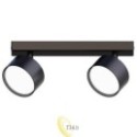 Sieninė lempa GX53 LED Capris pasukama x2 juoda