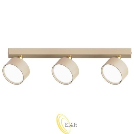 Sieninė šviestuvas GX53 LED Capris pasukamas x3 smėlio spalvos+auksinis