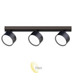 Sieninė lempa GX53 LED Capris pasukama x3 juoda