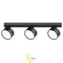Sieninė lempa GX53 LED Capris pasukama x3 juoda
