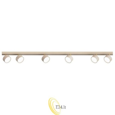 Sieninė lempa GX53 LED Capris pasukama x6 smėlio spalvos + auksinė