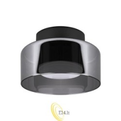 Sieninė lempa GX53 LED Glossy x1 juoda dūminė