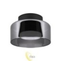 Sieninė lempa GX53 LED Glossy x1 juoda dūminė