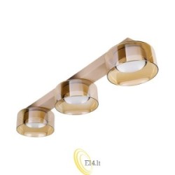 Sieninis šviestuvas GX53 LED Glossy x3 smėlio spalvos gintaras