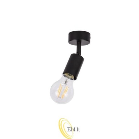 Sieninė lempa E27 LED Eos pasukama x1 juoda