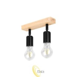 Sieninė lempa E27 LED Eos pasukama x2 juoda + WD