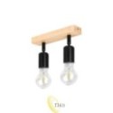 Sieninė lempa E27 LED Eos pasukama x2 juoda + WD