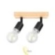 Sieninė lempa E27 LED Eos pasukama x2 juoda + WD