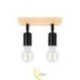 Sieninė lempa E27 LED Eos pasukama x2 juoda + WD