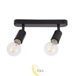 Sieninė lempa E27 LED Eos pasukama x2 juoda