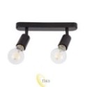 Sieninė lempa E27 LED Eos pasukama x2 juoda
