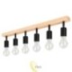 Sieninė lempa E27 LED Eos pasukama x6 juoda + WD