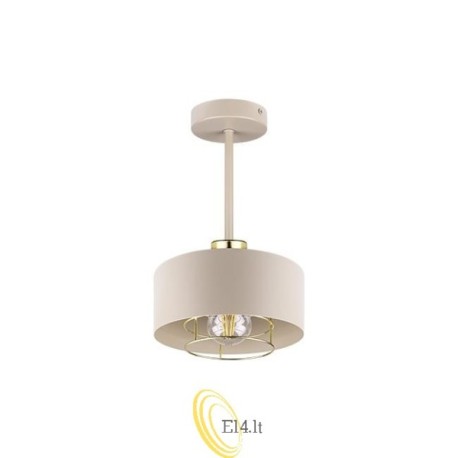 Sieninė lempa E27 LED Nilo 20 cm smėlio spalvos + auksinė