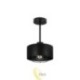 Sieninė lempa E27 LED Nilo 20 cm juoda