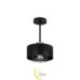 Sieninė lempa E27 LED Nilo 20 cm juoda+varis