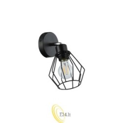Sieninė lempa E27 LED Otto pasukama x1 juoda