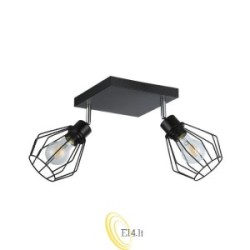 Sieninė lempa E27 LED Otto judama x2 juoda