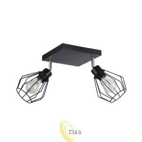 Sieninė lempa E27 LED Otto judama x2 juoda