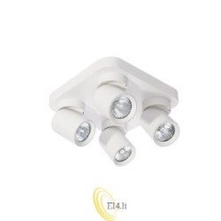 Sieninė lempa GU10 LED Timo pasukama x4 balta kvadratinė