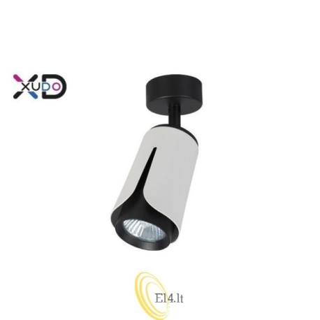Sieninė lempa GU10 LED x1 balta+juoda