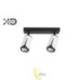 Sieninė lempa GU10 LED x2 balta+juoda