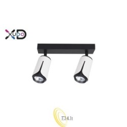 Sieninė lempa GU10 LED x2 balta+juoda