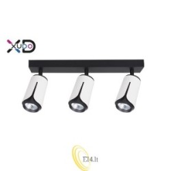 Sieninė lempa GU10 LED x3 balta+juoda