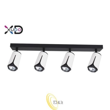 Sieninė lempa GU10 LED x4 balta+juoda