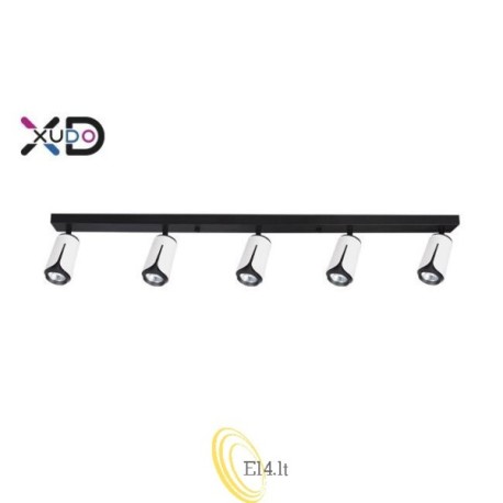 Sieninė lempa GU10 LED x5 balta+juoda