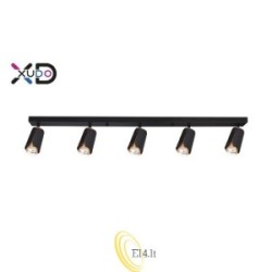 Sieninė lempa GU10 LED x5 juoda+auksinė