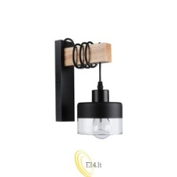 Sieninė lempa E27 LED Stark kabanti x1 juoda + WD