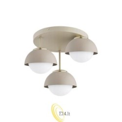 Sieninis šviestuvas E27 LED Tilon 18cm x3 smėlio spalvos apvalus