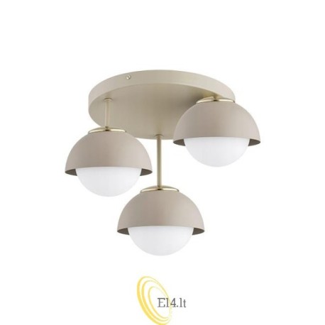 Sieninis šviestuvas E27 LED Tilon 18cm x3 smėlio spalvos apvalus