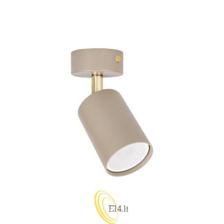 Sieninė lempa GU10 LED Bardo pasukama x1 smėlio auksinė