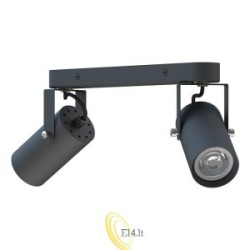 Sieninė lempa GU10 LED Simon pasukama x2 juoda