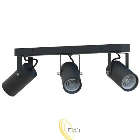 Sieninė lempa GU10 LED Simon judama x3 juoda