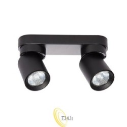 Sieninė lempa GU10 LED Timo pasukama x2 juoda